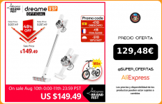 【Promo Code:08ESOW10】Dreame Aspiradora inalámbrica V9P, portátil, de mano, con filtro ciclónico para recoger polvo de alfombras, para barrer alfombras|Aspiradoras|