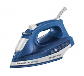 Russell Hobbs Plancha de Ropa Light & Easy Brights – 2400 W, Suela con Revestimiento de Cerámica Coloreada, Golpe de Vapor 90 g, Vapor Continuo 30 g, Azul – 24830-56