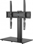 BONTEC Soporte TV Pie TV Peanas Giratorio Soporte Mesa TV de 26-55 Pulgadas LED/LCD/Plasma/Curva/Plana, Giratorio & Altura Ajustable Plano y Curvo de hasta 45 kg, máx. VESA 400×400 mm