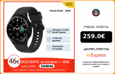 Reloj Samsung Galaxy Watch 4 Classic (R880) Bluetooth Smartwatch de 42 mm, Color Negro (Black), Pantalla Touch AMOLED de 1,2|Relojes inteligentes|