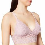 Sujetador bralette triangular encaje rosa