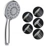 Rovtop Alcachofa de Ducha – Mano la Cabeza de Ducha Ahorro de Agua Extraíble de Cromo Ducha Cabezal de Ducha de Masaje Universal – 5 Modos