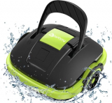 Limpiafondos Piscina, Robot Piscina con 2-Motores, Succión Potencia, Ligero, Aspirador Piscina Autonomo para Piscinas Elevadas y Enterradas con Fondo Plano de hasta 50㎡ WINNY POOL CLEANER