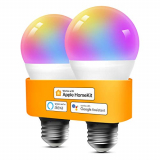 Refoss Bombilla LED Inteligente WiFi – Multicolor Regulable, Mando a distancia, 9W E27, 2700-6500 K, Compatible con Apple HomeKit, Alexa Echo y Google Home Paquet de 2