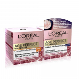 L’Oréal Paris Age Perfect Golden Age Set de Crema de Día Rosa con Protección Solar SPF 20 y Crema de Noche Fortificante, Antiarrugas y Luminosidad, Pieles Maduras y Apagadas, 50 ml cada una
