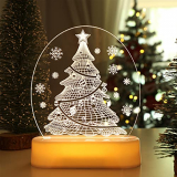BLOOMWIN Luz de Noche de Navidad LED Luz de Noche para Niños Blanco Cálido Decoración Iluminación Lámpara de Noche para Fiesta de Cumpleaños, Boda, Halloweens