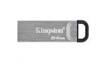 Kingston DataTraveler Kyson Unidad Flash USB3.2, 64GB-con Elegante Carcasa metálica sin capuchón