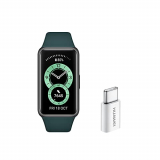 Huawei Band 6 – Pulsera de actividad con monitorización de Oxígeno en sangre (SpO2) 24horas y Adaptador USB-C, Pantalla FullView de 1.47 pulgadas, Batería para dos semanas, Verde