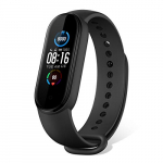 Xiaomi Mi Band 5 Pulsera de Actividad, Monitores de Actividad, Pantalla Fitness Tracker, 100 Fondos de Pantalla temáticos, Pantalla AMOLED de 1,1″, 50M a Prueba de Agua, Nueva carga magnética (Negro)