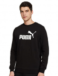 PUMA ESS Big Logo Crew TR Sudadera, Hombre, Black, M