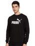 PUMA ESS Big Logo Crew TR Sudadera, Hombre, Black, M