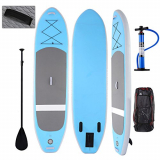 Profun Tabla Hinchable Paddle Surf Tabla de Surf Sup Set Stand Up Paddle Surf Board de 305CM*81CM*15CM con Paddle Ajustable+Bomba de Aire+Remo+Mochila (Tipo4 Azul)