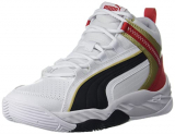 PUMA Rebound Future EVO, Zapatillas Unisex Adulto, Blanco Negro Rojo Team Gold, 43 EU