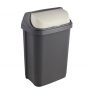 Keeeper Cubo de Basura con Tapa Deslizante, 10 l, Rasmus, Gris grafito