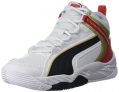 PUMA Rebound Future EVO, Zapatillas Unisex Adulto, Blanco Negro Rojo Team Gold, 43 EU