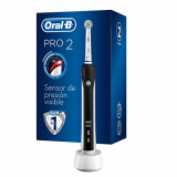 Oral-B PRO 2 CrossAction Cepillo de Dientes Eléctrico con Mango Recargable, Tecnología Braun y 1 Cabezal de Recambio, Temporizador y Control de Presión, 2000N – Negro