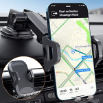 muson Soporte Móvil Coche Ventosa Fuerte/ Sujeta Movil Coche para Rejillas, 3 en 1& Rotación de 360°, para Salpicadero/ Parabrisas/ Rejillas del Aire, Universal Ajustable, para iPhone, Samsung y Más