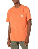 Carhartt Workwear Pocket Short-Sleeve T-Shirt Camiseta Funcional de Trabajo, Jasper Heather, Medium para Hombre