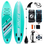 AKSPORT Tabla de surf de remo hinchable de 10,6 pulgadas, 320 x 81 x 15 cm, 6 pulgadas de grosor, prémium y accesorios completos