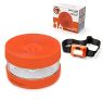 iWotto E light V 16 – Luz Emergencia Coche + Linterna luz Frontal – Señal V16 Baliza Emergencia intensa, Accesorio de Coche Baliza Emergencia homologada/autorizada por DGT (Naranja)
