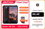Ulefone Teléfono móvil inteligente Armor X5 Pro, celular resistente al agua, con Android 10,0, memoria de 4GB + 64 GB, NFC, 4G, LTE|Teléfonos móviles|