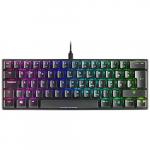 Mars Gamine MKMINIBES Negro, Teclado Mecánico RGB, Ultra-Compacto, Switch Azul, ES