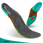 Plantilla fascitis plantar, Plantilla deportiva de PU con almohadilla de metatarsal de FeetiWell, Transpirables tela antibacteriano para Zapatillas running hombre, Zapatillas trekking mujer（39）