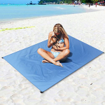 Susany Manta de Picnic Impermeable Alfombras de Playa con 4 Estaca Fijo Portátil Estera de Playa Alfombra para Camping para Picnics Camping Playa Viaje 80×165 cm