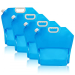 PNGOS 4 Piezas Recipiente De Agua Plegable 10L Bidón De Agua Plegable Bolsa De Agua Potable Portátil para Acampar IR De Excursión y Almacenar Agua En Caso De Emergencia