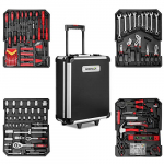 GREENCUT TOOLS819 – Set de herramientas con 819 piezas, Maleta trolley 2 ruedas y asa telescopica, Juego de Herramientas de reparación hogar Piezas Taller