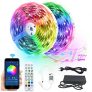 Tira de LED 10M WIFI Tira de luz LED que cambia de color Tira de LED Tira de luz de control remoto controlable a través de la aplicación Tira de fuente de alimentación para iluminar la casa, fiesta