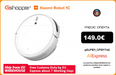 Xiaomi Robot aspirador Mijia 1C, versión Global, dispositivo inteligente de esterilización, barrido, fregado, suelos duros, limpieza de alfombras|Aspiradoras|
