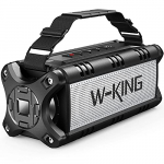 Altavoces Bluetooth 50W(70W Pico), W-KING Altavoces Inalámbricos con 8000mAh Batería Power Bank, Exterior Portátiles IPX6 Impermeable, Rich Bass con NFC Tarjeta TF