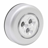 Staright 5Pcs Luz LED redonda, con 3 LED, para pegar en superficies, luz blanca,Adecuado para armarios, cuartos de almacenamiento, gabinetes de cocina, áticos,luz de noche