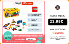 LEGO Classic Caja de Ladrillos Creativos Mediana LEGO® Juguete de Construcción Creativa para Niños (10696)|Suave Plástico Bloques|