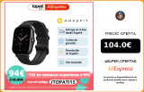 Amazfit GTS 2e,Smartwatch,Reloj inteligente,5 ATM,24 días de batería,Control del ritmo cardíaco 24H,90 modos deportivos|Relojes inteligentes|