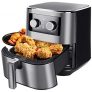 Uten 5.5L 1700W Freidora sin Aceite,Cesta Extraíble,Tiempo y Temperatura Ajustable,Freidora de Aire Caliente con Función de Pausa y Reinicio,Cirulatio Dual,Fácil de limpiar,sin BPA,Regalo Ideal