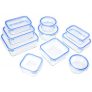 Amazon Basics – Recipientes de cristal para alimentos, con cierre 20 piezas (10 envases + 10 tapas), sin BPA