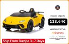 Lamborghini coche eléctrico para niños, Tracción en las cuatro Ruedas, 12V, 6AH, batería, 2,4G, mando a distancia, coche de juguete|Coches para montarse|