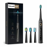 Cepillo Electrico Dientes-Fairywill Cepillo Dientes Sonico con 5 Modos de Cepillado, Carga 4 Horas por 30 Días, 3 Recambio Cabezales, IPX7 Impermeable Negro
