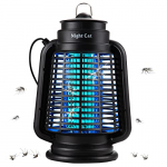 Night Cat Lampe Anti Moustique UV 18W 4200V Mouche Insectes Tueur Tue-Mouches Lampe pour Intérieur Jardin (Linterna Negra)