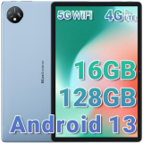 Blackview Tab80 (2023) Tablet 10,1 Pulgadas, 16(8+8)GB+128GB (1TB TF) Android 13 Tablet, 4G LTE 5G WiFi Tablet for Adults, 7680mAh/13MP+8MP/Google Play/Bluetooth/Tipo-C/GPS/3.5 mm Conector Auriculares