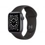 Apple Watch Series 6 (GPS, 40 mm) Caja de Aluminio en Gris Espacial – Correa Deportiva Negra
