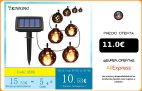 Guirnaldas de luces alimentadas por energía Solar LED impermeable al aire libre llama parpadeante colgante linterna lámpara Solar con 8 bola para Patio jardín|Lámparas solares LED|