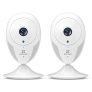 EZVIZ Cámara IP 1080P WiFi Cámara de Vigilancia Interior con Detección de Movimiento, Notificaciones Push, Audio bidireccional, Visión Nocturna, Smart Cámara para Teléfono, Kit de 2 Piezas CTQ2C
