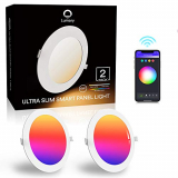 Downlight Led Techo Inteligente Ultrafina 6W 480LM, Lumary LED Empotrable Techo con Caja de Conexiones Controlada por APP, Funciona con Alexa, Google Home(6W-2PCS)