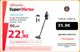 Cecotec Conga ThunderBrush Duostick  Aspirador vertical 3 en 1.  Tecnología ciclónica sin bolsas.  Gran depósito|Aspiradoras|