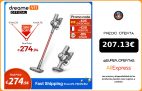 【Promo Code：STOPATI30/09ESOW15】Dreame Aspirador inalámbrico portátil V11 para el hogar, aspiradora con pantalla OLED, con colector de polvo y limpiador de alfombras con filtro 25kPa|Aspiradoras|