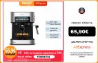 Cafetera Express Cecotec Power Espresso 20 Profesional, Presión 20 Bares, Manómetro, Doble Salida, Cafetera Expreso. 850 W.  Capacidad 1,5 Litros. Acero inoxidable. Vaporizador, Clase A|Cafeteras|