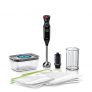 Bosch ErgoMixx MS6CB61V1 – Batidora de mano con envasador al vacío y accesorios, potencia de 1000 W, 12+1 velocidades, color negro
